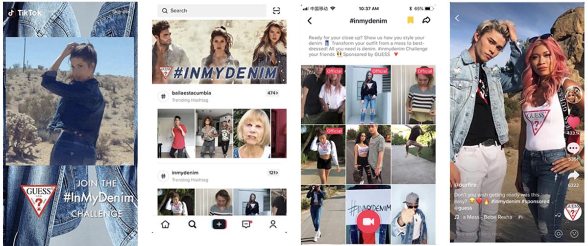 Example of Tiktok's Branded Hashtag Ad