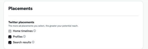 Example of Twitter's Ad Placement Options